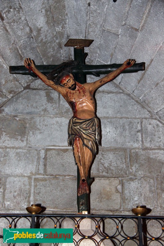 Verdú - Església de Santa Maria, Sant Crist dels segle XIII-XIV (Foto: Albert Esteves, 2018) Verdú - Església de Santa Maria, Sant Crist dels segle XIII-XIV