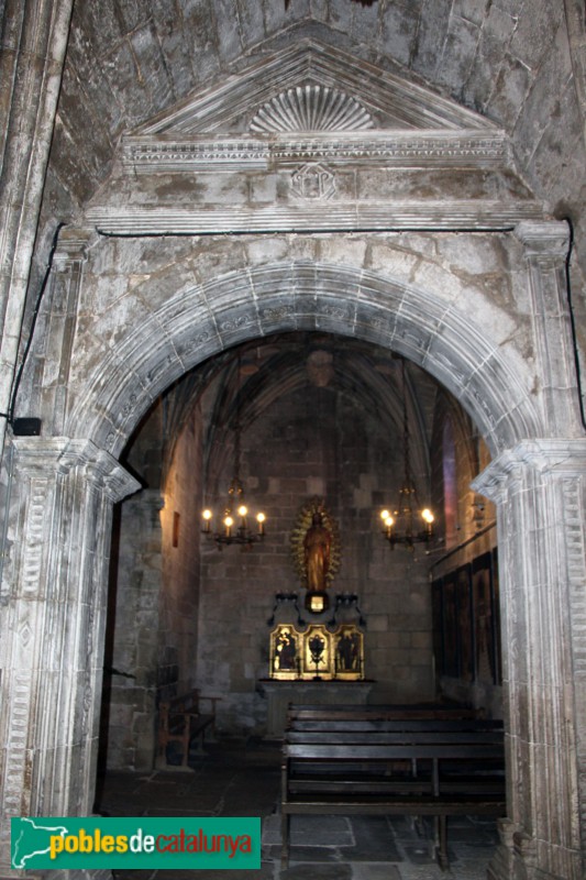 Verdú - Església de Santa Maria, capella del Sagrat Cor (Foto: Albert Esteves, 2018) Verdú - Església de Santa Maria, capella del Sagrat Cor