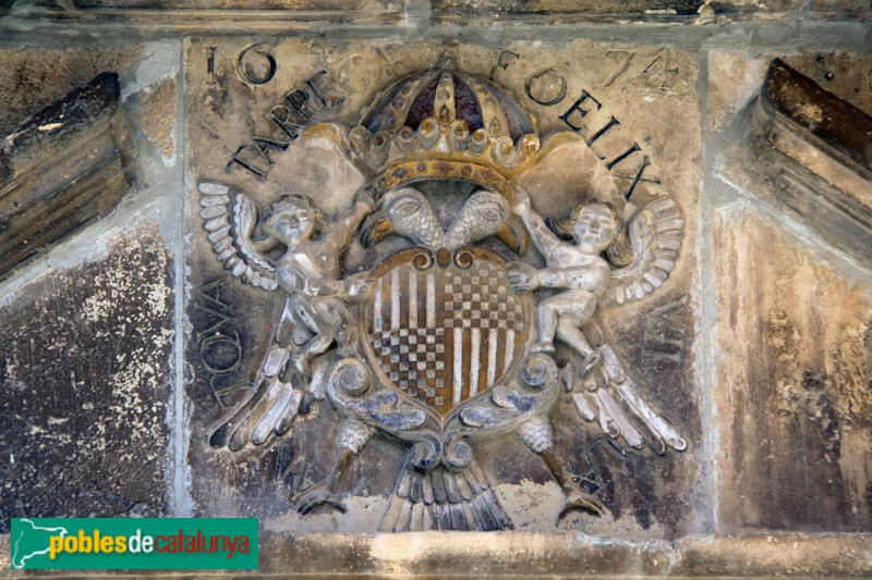 Tàrrega - Ajuntament, escut del portal