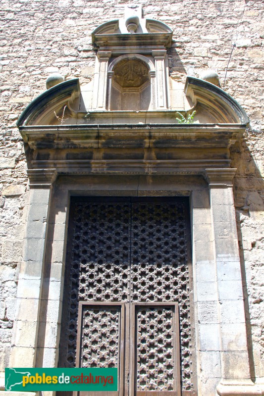 Tàrrega - Església de Santa Maria, portada del campanar (Foto: Albert Esteves, 2018) Tàrrega - Església de Santa Maria, portada del campanar