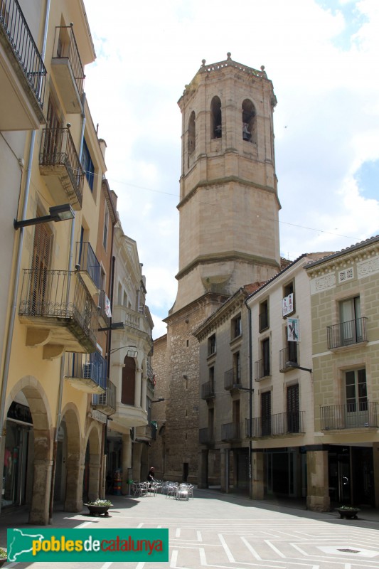 Tàrrega - Església de Santa Maria, campanar (Foto: Albert Esteves, 2018) Tàrrega - Església de Santa Maria, campanar