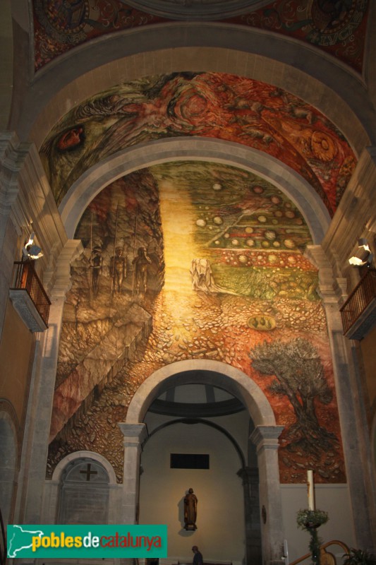Tàrrega - Església de Santa Maria, pintures murals, transsepte (Josep Minguell) (Foto: Albert Esteves, 2018) Tàrrega - Església de Santa Maria, pintures murals, transsepte (Josep Minguell)