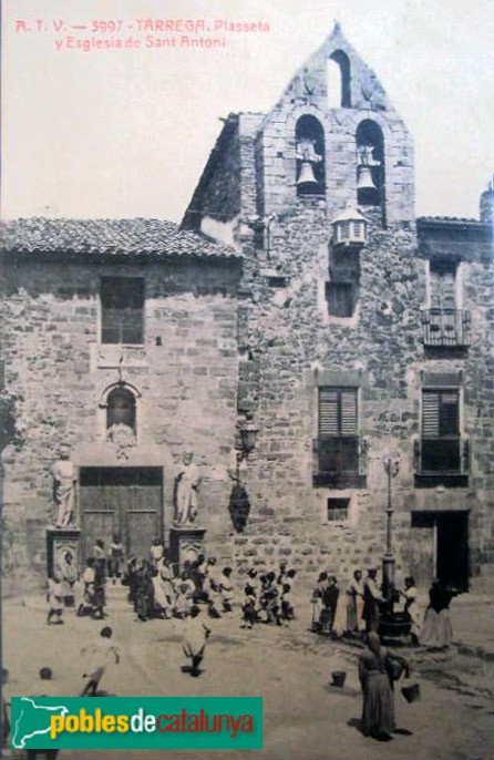 Tàrrega - Església de Sant Antoni, postal antiga