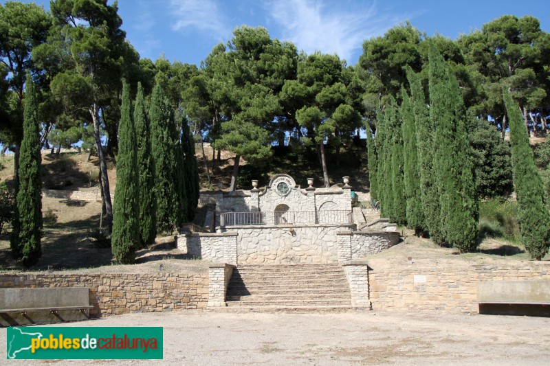 Tàrrega - Parc de Sant Eloi, font i monument al mestre Güell