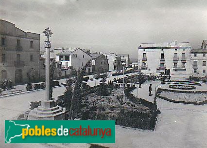 Anglesola - Creu de Santa Anna, postal antiga