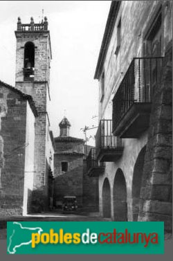 Anglesola - Arcs de la plaça, postal antiga