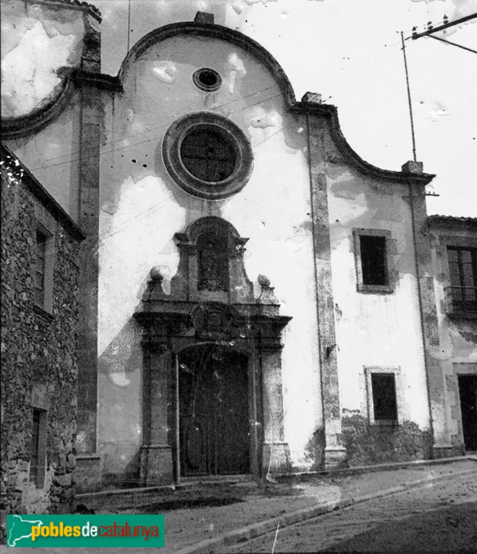 Palamós - Convent de Sant Agustí, abans de la destrucció (Foto: cartell in situ) Palamós - Convent de Sant Agustí, abans de la destrucció