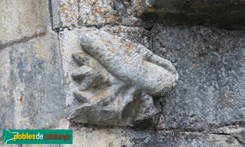 Gausac - Església de Sant Martí, detall portada (Foto: Albert Esteves, 2018) Gausac - Església de Sant Martí, detall portada