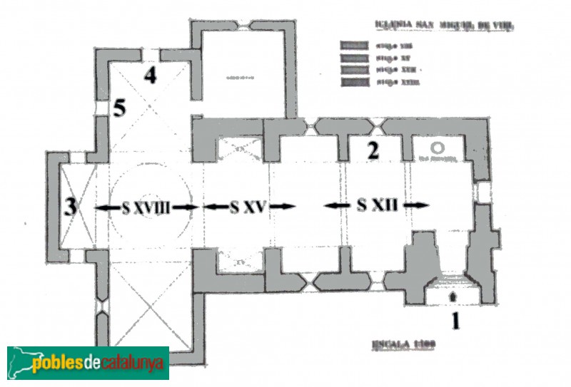 Vielha - Església de Sant Miquel, planta