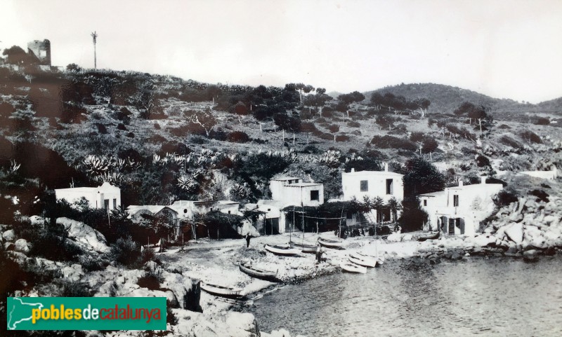 Palamós - Cala S'Alguer, fotografia antiga (Foto: cartell urbà) Palamós - Cala S'Alguer, fotografia antiga