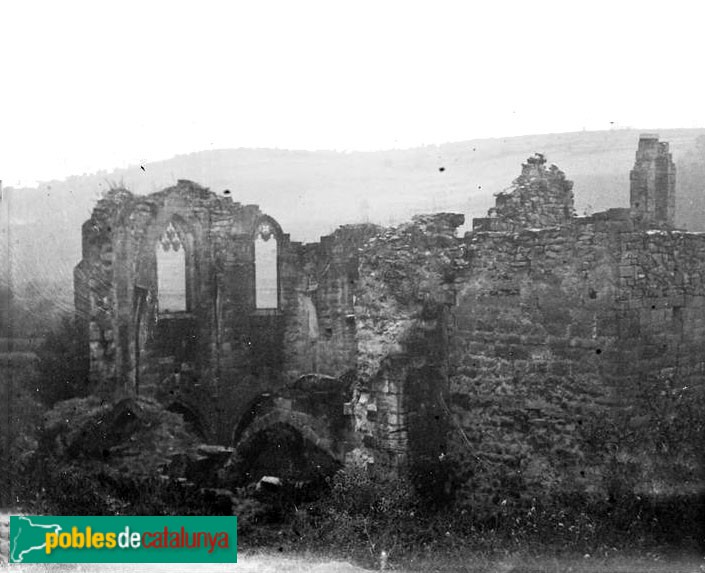 Guimerà - Monestir de Vallsanta (Foto: <i>Josep Salvany -Fons Salvany. Biblioteca de Catalunya-</i>, 1916) Guimerà - Monestir de Vallsanta