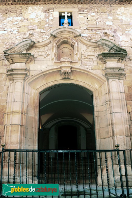 Vallbona de les Monges - Monestir de Santa Maria. Façana barroca del segle XVIII