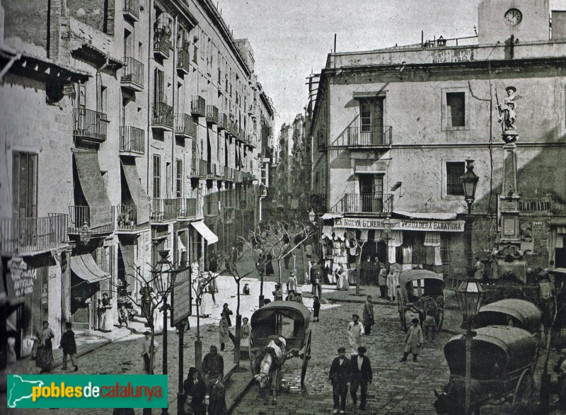 Barcelona - Plaça del Pedró, finals segle XIX