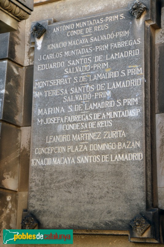 Cementiri del Poblenou - Panteó Salvadó-Muntadas-Lamadrid