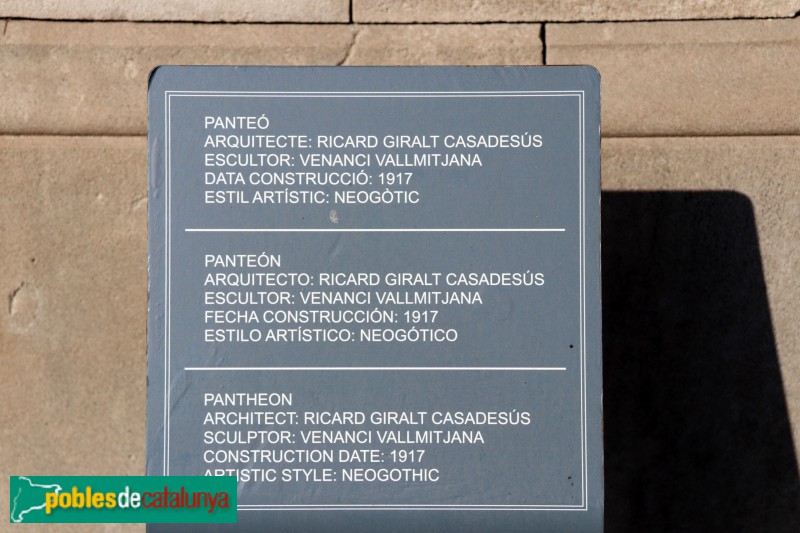 Cementiri del Poblenou - Panteó Joan Niqui