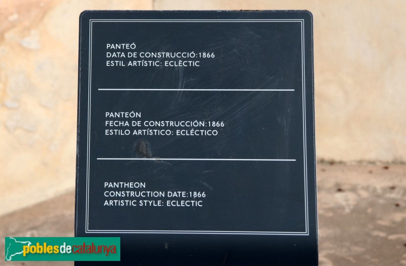 Cementiri del Poblenou - Panteó Anglada (Foto: Albert Esteves, 2019) Cementiri del Poblenou - Panteó Anglada