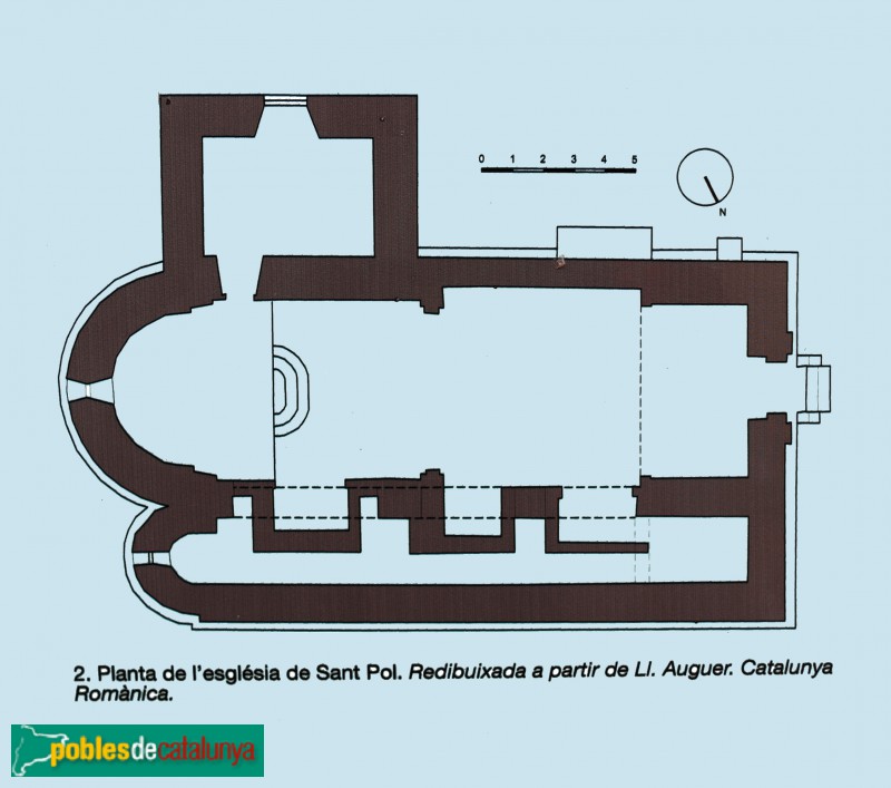 La Bisbal d'Empordà - Església de Sant Pol. Planta