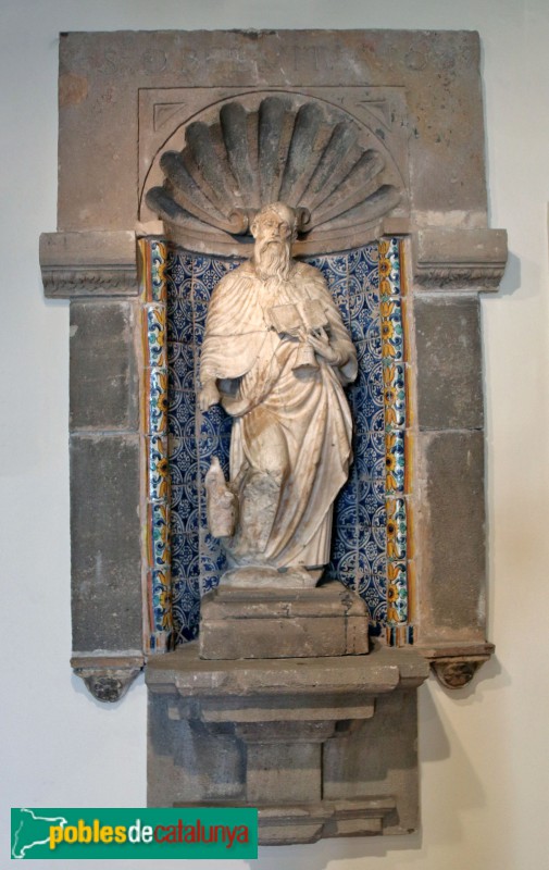 Museu de l'Enrajolada - Estàtua de Sant Antoni, d'alabastre, del segle XVI