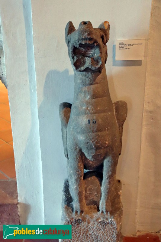 Museu Vicenç Ros - Gàrgola procedent de l'església de Santa Maria de Martorell (segle XVI) (Foto: Albert Esteves, 2019) Museu Vicenç Ros - Gàrgola procedent de l'església de Santa Maria de Martorell (segle XVI)