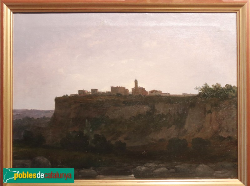 Museu Vicenç Ros - Poble dalt d'un penya-segat (Lluís Rigalt i Farriols, 1875) (Foto: Albert Esteves, 2019) Museu Vicenç Ros - Poble dalt d'un penya-segat (Lluís Rigalt i Farriols, 1875)