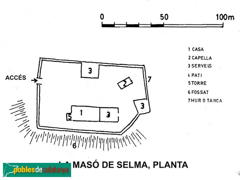 Aiguamúrcia - La Masó de Selma, dibuix de J. Fuguet