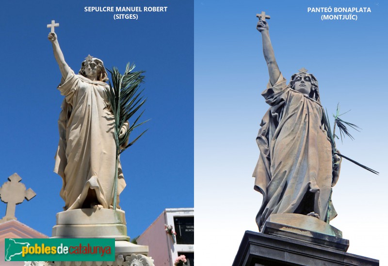 Sitges - Comparativa entre els sepulcres Robert i Bonaplata