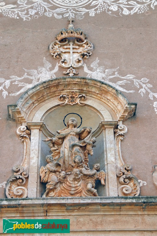 Monestir de Santes Creus - Portal de l'Assumpta, façana plaça Santa Llúcia