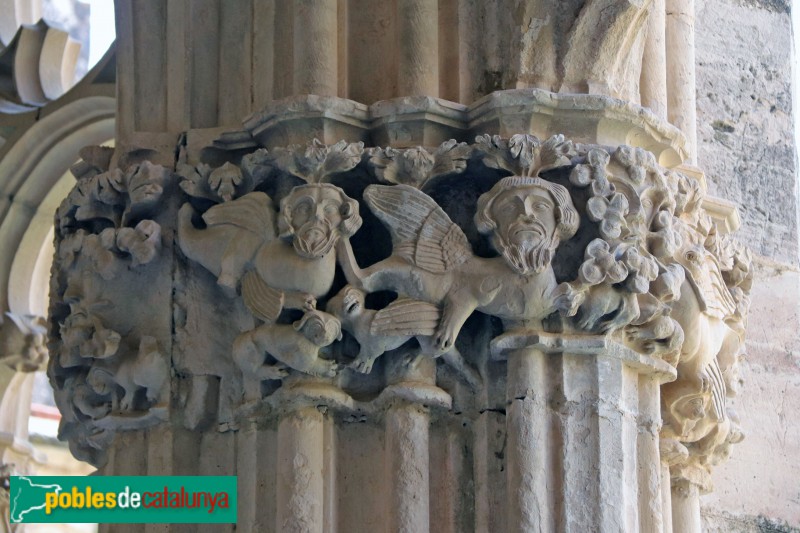 Monestir de Santes Creus - Capitell del claustre (Foto: Albert Esteves, 2019) Monestir de Santes Creus - Capitell del claustre