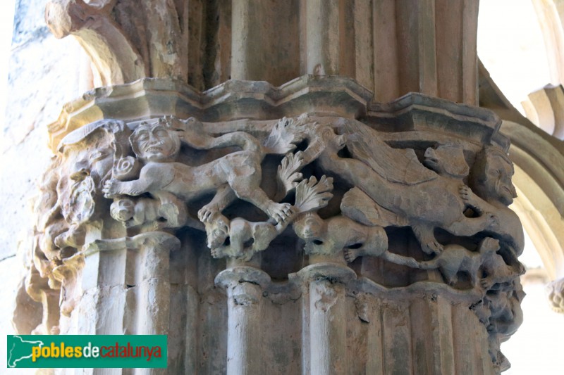 Monestir de Santes Creus - Capitell del claustre (Foto: Albert Esteves, 2019) Monestir de Santes Creus - Capitell del claustre