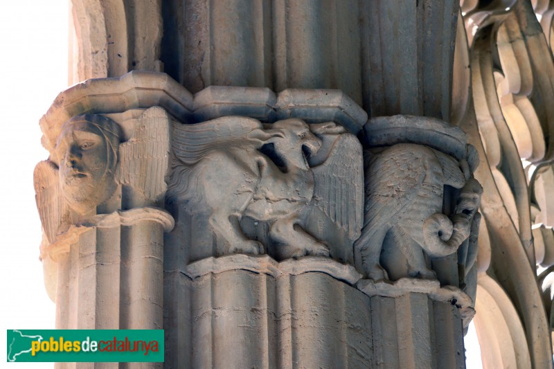 Monestir de Santes Creus - Capitell del claustre (Foto: Albert Esteves, 2019) Monestir de Santes Creus - Capitell del claustre