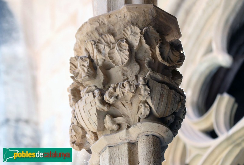 Monestir de Santes Creus - Capitell del claustre (Foto: Albert Esteves, 2019) Monestir de Santes Creus - Capitell del claustre