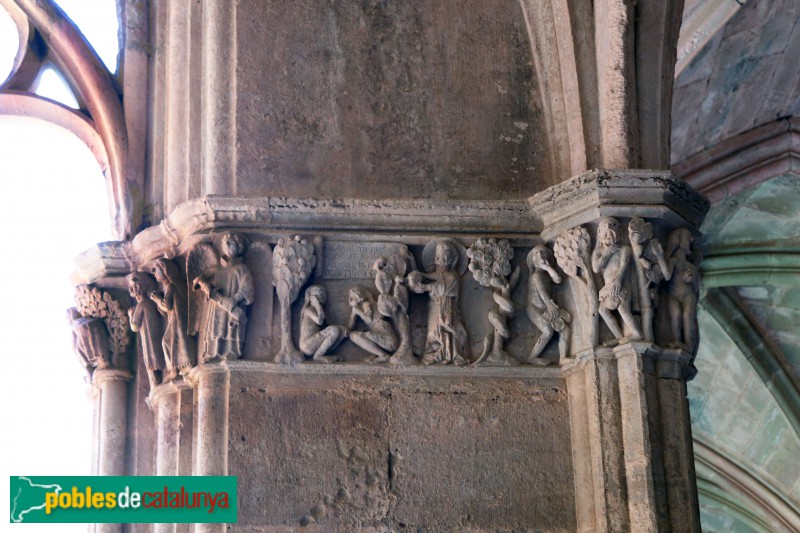 Monestir de Santes Creus - Capitell del claustre (Foto: Albert Esteves, 2019) Monestir de Santes Creus - Capitell del claustre