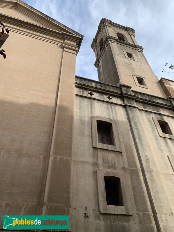 Barcelona - Sant Felip Neri, façana carrer Montseny