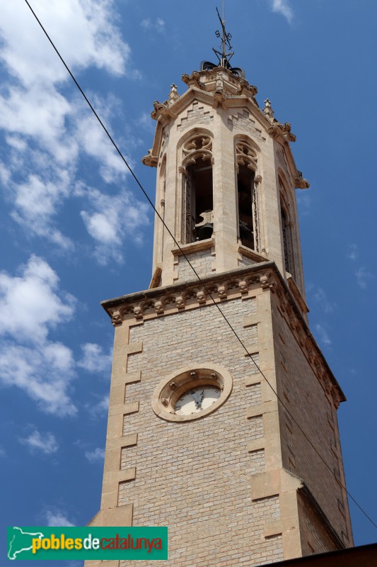 Valls - Església de Sant Joan Baptista. Campanar