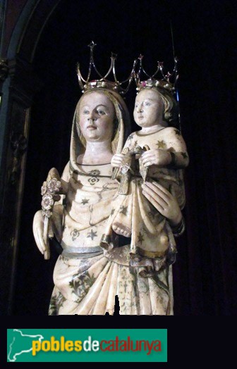 Valls - Església de la M.D. del Lledó, imatge gòtica de la Mare de Déu