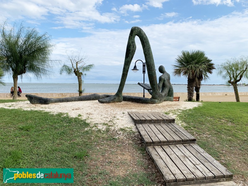 L'Ampolla - Escultura El lector de l'Odissea (Foto: Albert Esteves, 2019) L'Ampolla - Escultura El lector de l'Odissea