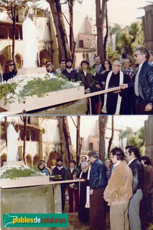 Badalona - Ermita de Sant Climent, durant la reconstrucció (Foto: enviada per Carmen Ortega, 1979/80) Badalona - Ermita de Sant Climent, durant la reconstrucció
