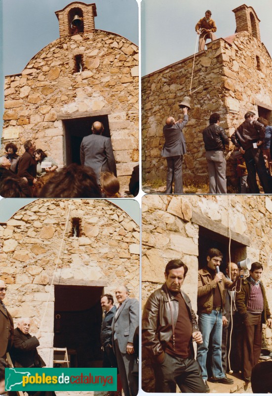 Badalona - Ermita de Sant Climent, durant la reconstrucció (Foto: enviada per Carmen Ortega, 1979/80) Badalona - Ermita de Sant Climent, durant la reconstrucció