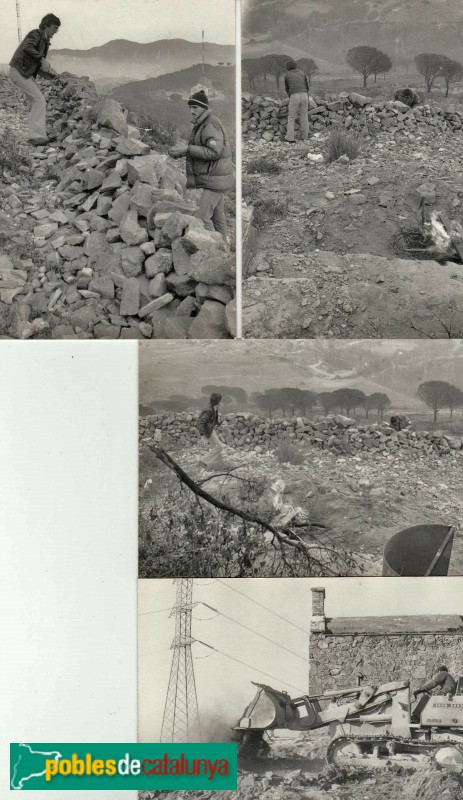 Badalona - Ermita de Sant Climent, durant la reconstrucció (Foto: enviada per Carmen Ortega, 1979/80) Badalona - Ermita de Sant Climent, durant la reconstrucció