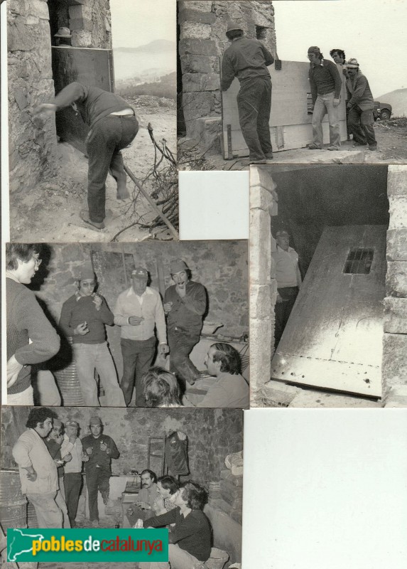 Badalona - Ermita de Sant Climent, durant la reconstrucció (Foto: enviada per Carmen Ortega, 1979/80) Badalona - Ermita de Sant Climent, durant la reconstrucció