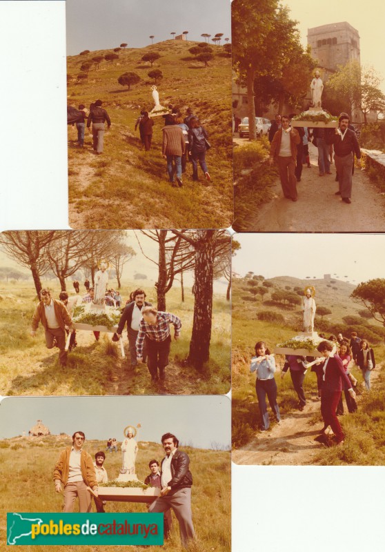 Badalona - Ermita de Sant Climent, durant la reconstrucció (Foto: enviada per Carmen Ortega, 1979/80) Badalona - Ermita de Sant Climent, durant la reconstrucció
