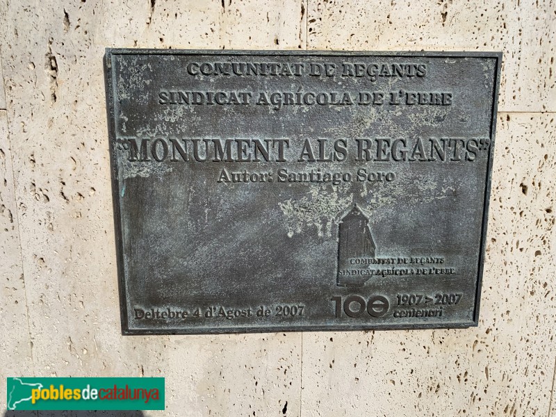 Deltebre - Monument asl Regants (Foto: Albert Esteves, 2019) Deltebre - Monument asl Regants