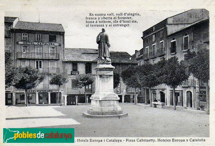 Puigcerdà - Monument a Cabrinetty, posta antiga