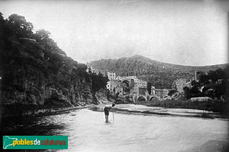 La Riba - Pont de Cal Cisquet (Foto: Juli Santaló -Arxiu Fotogràfic Centre Excursionista de Catalunya-, 1901) La Riba - Pont de Cal Cisquet