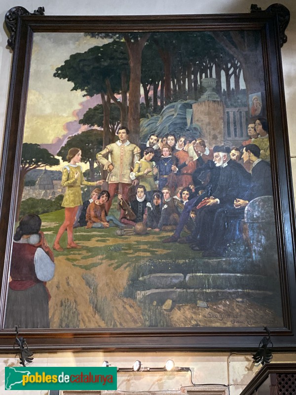 Barcelona - Església de Sant Felip Neri, quadre de Joan Llimona (Foto: Albert Esteves, 2019) Barcelona - Església de Sant Felip Neri, quadre de Joan Llimona