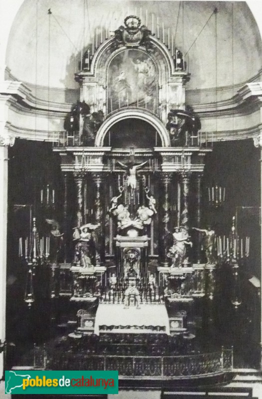 Barcelona - Església de Sant Felip Neri, fotografia antiga de l'altar