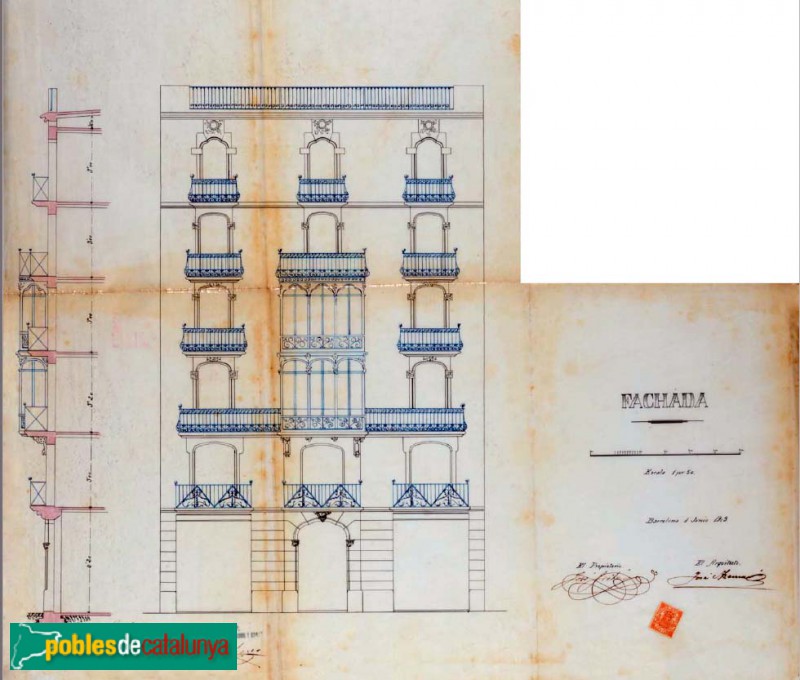 Barcelona - Plaça Sant Josep Oriol, 6, plànol