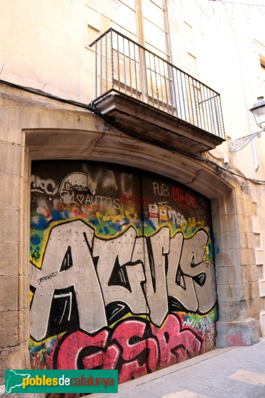 Barcelona - Palau Fivaller, façana Banys Nous