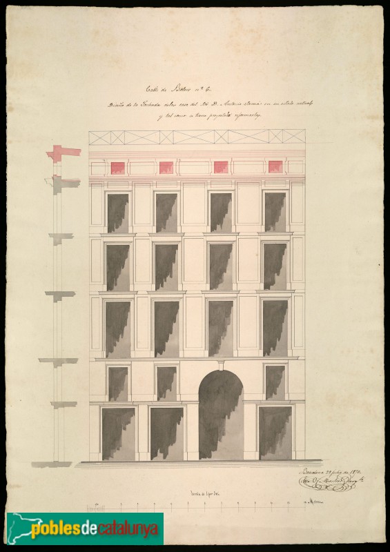 Barcelona - Boters, 6, plànol. Arxiu Històric de Barcelona