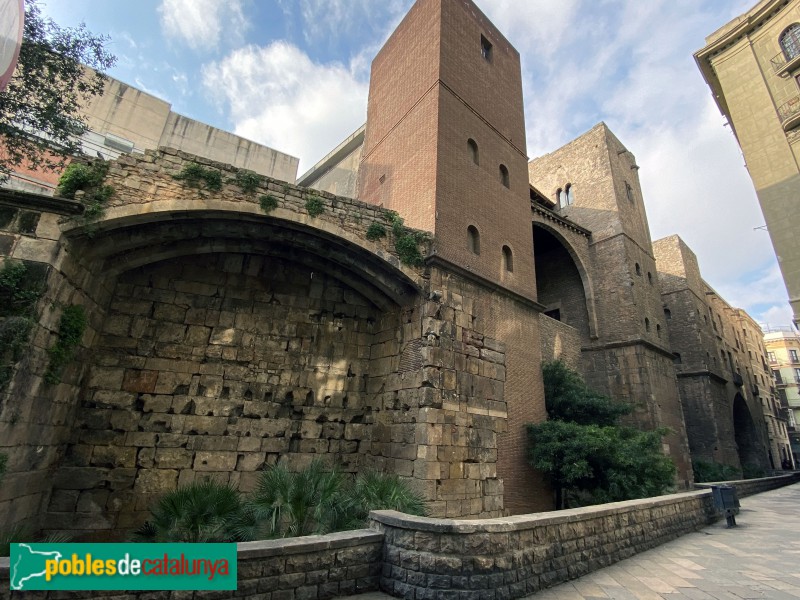 Barcelona - Muralles del carrer Sotstinent Navarro (Foto: Albert Esteves, 2019) Barcelona - Muralles del carrer Sotstinent Navarro